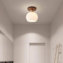 Axyaa Walnut Copper LED Ceiling Lights Modern Home Lighting