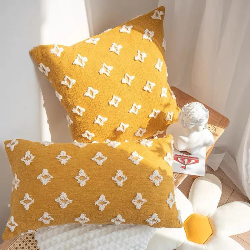 Cotton Cushion Cover for Sofa Living Room Car by Axyaa - 45*45 Decorative Pillowcase