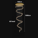 Axyaa Crystal Duplex Pendant Lamp for Stylish Living Room Luxe Décor