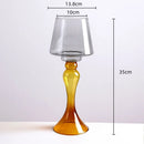 Axyaa Geometric Glass Vase Candle Holder Tall Flowerpot Home Decor