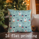 Snowman Pattern Pillowcases for Sofa Bedroom Car by Axyaa