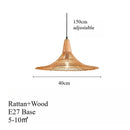 Axyaa Vintage Rattan Pendant Chandelier for Bedroom & Dining Room