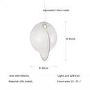 Axyaa Nordic Silk Chandelier Pendant Lights for Foyer Bar Bedroom Hanging Lamp
