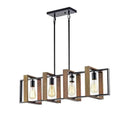 Axyaa Wooden Iron Art Chandelier for Bar Restaurant Room Decor