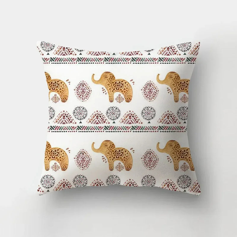 Axyaa Cartoon Dogs Feather Print Pillowcase Home Decor Sofa Seat Cushion Cover