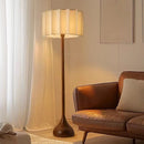 Axyaa Solid Wood Linen LED Table Lamp | Japanese-style Retro Nordic Home Lighting