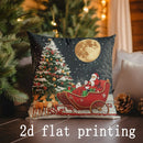 Axyaa Christmas Santa & Snowman Pillow Covers - Festive Cushion Cover for Home Decor