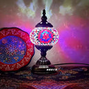 Axyaa Vintage Turkish Mosaic Table Lamp Handcrafted Glass Night Light