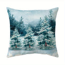 Axyaa Winter Deer & Christmas Words Pattern Cushion Cover - Sofa, Bedroom, Car Pillow Cover