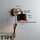 Axyaa LED Wall Sconce Walnut Wood Rotate Stair Light Fixture Nordic Modern Style