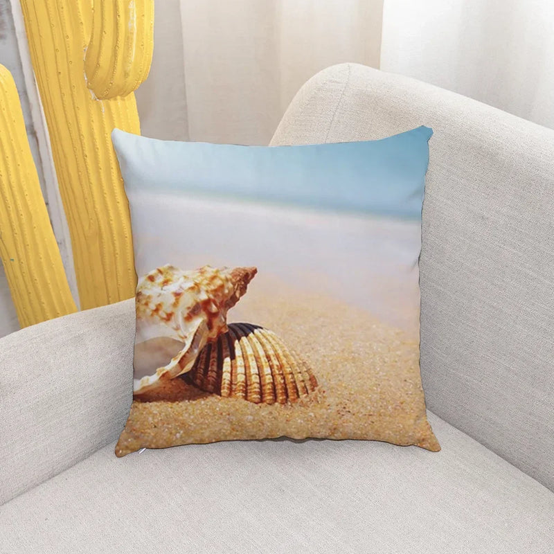 Shell Conch Beach Cushion Cover for Home Decor - Axyaa Brand