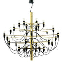 Axyaa 50-Head Gold Silver LED Chandelier for Living Room Bedroom Kitchen