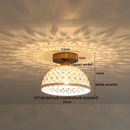 Axyaa Ceramic LED Ceiling Lamp for Indoor Lighting - Semi-Circular Design
