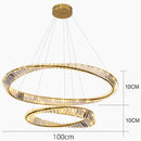 Axyaa Gold Crystal LED Chandelier with Remote for Living Room, Bedroom, Kitchen