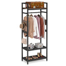 Axyaa Heavy Duty Clothes Rack with Shelf, Freestanding Closet Organizer, Max Load 300LBS