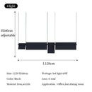 Axyaa Nordic LED Long Strip Chandelier for Office Showroom and Dining Room