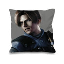 Axyaa Leon Kennedy Anime Pillowcase - 45x45 Decorative Cushion Cover