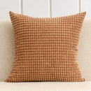 Axyaa Soft Corduroy Corn Grain Throw Pillow Cover for Home Decor - 40/45/50cm