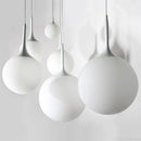 Axya Glass Ball Pendant Lights LED Chandelier for Living Room Decor