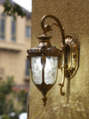 Axyaa Europe Villa Outdoor Sconce Lamp | Vintage E27 Wall Light Waterproof Rustic Garden Porch Light