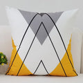 Axyaa Black Yellow Alphabet Letter Cushion Cover - Square Polyester Pillow Case