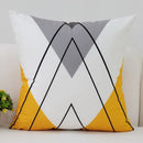Axyaa Black Yellow Alphabet Letter Cushion Cover - Square Polyester Pillow Case