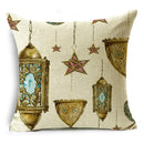 Axyaa Ramadan Theme Linen Pillow Cover in 40cm/45cm and 50cm Square Size