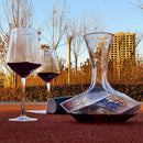 Axyaa Transparent Hammer Pattern Red Wine Glass Cup Large Capacity Glass Cup for Events