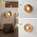 Axyaa Retro Wall Lamp: Wabi Sabi Round Sconce for Bedside, Corridor, Kitchen Decor