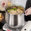 Axyaa Stainless Steel Large Capacity Soup Pot for Induction Gas Stove