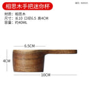 Axyaa Acacia Wood Camping Cup with Handle - Handmade Milk Coffee Outdoor Cup