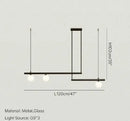 Axyaa Nordic White Glass Ball Chandelier for Kitchen Dining Room Table