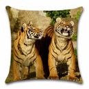 Axyaa Tiger Lion Printed Cushion Cover 45X45CM