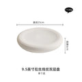 Axyaa White Ceramic Double Layer Plate for Molecular Cuisine and Desserts