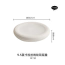Axyaa White Ceramic Double Layer Plate for Molecular Cuisine and Desserts