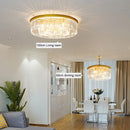 Axyaa Modern Crystal Round Ceiling Chandelier for Luxurious Living Room
