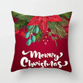 Axyaa Merry Christmas Green Pillowcase Sofa Decoration Cover