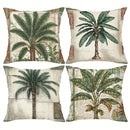 Axyaa Retro Tropical Plant Leaf Tree Print Pillowcase for Home Room Decoration