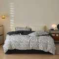 Axyaa Premium Jacquard Queen Bedding Set with Cotton Duvet Cover & Sheets