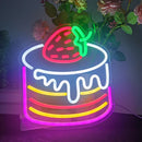 Axyaa Strawberry Shortcake Neon Sign - Happy Birthday Party Decoration