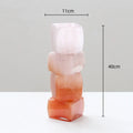 Axyaa Gradient Square Glass Vase Flowerpot Home Decor Accessory