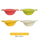 Axyaa Wave Salad Bowl Saucer - Creamy Color, Ins Style, Dishwasher Safe, Dessert Snack