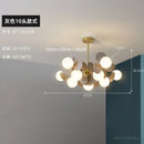 Axyaa Glass LED Designer Chandelier for Living, Dining, and Bedroom - Modern Room Decoration Lighting