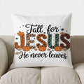 Axyaa Autumn Pumpkin & Leaves Pillow Cover for Sofa, Bedroom, Car
