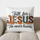 Axyaa Autumn Pumpkin & Leaves Pillow Cover for Sofa, Bedroom, Car