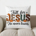 Axyaa Autumn Pumpkins & Leaves Pillow Cover for Sofa, Bedroom, Car