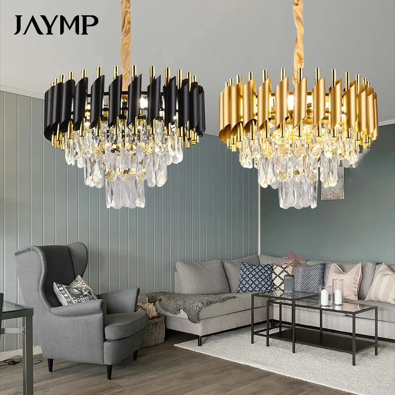 Luxury Crystal Chandelier for Modern Living Room, Bedroom, and Dining Room by Axyaa