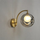 Axyaa Glass Ball LED Wall Lamps: Minimalist Nordic Design for Bedroom, Living Room & More