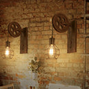 Axyaa Retro LED Pulley Wall Lamp for Home Decor and Lighting