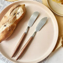 Axyaa Stainless Steel Butter Knife with Wooden Handle - Kitchen Baking Tools